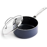 Blue Diamond Cookware Diamond-Infused Nonstick, Saucepan with Lid, 2 QT