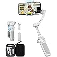 [Combo] FeiyuTech VB 4 Gyro 3-Axis Mobile Gimbal + Integrated Light&Tracker Module + Storage Box,Smartphone Stabilizer,216mm Built-in Rod,iPhone 16 Android Phone Samsung MI,YouTube IG TikTok,Max 260g
