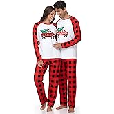 Liitrsh Family Christmas Pajamas Matching Sets Couples Christmas Pajamas Soft Warm Xmas Pjs Sleepwear for Adults Men Women