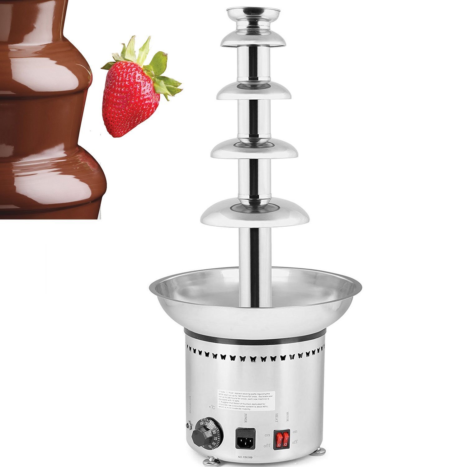 VEVOR Commercial Chocolate Fountain Machine 68cm or 27inch Stainless