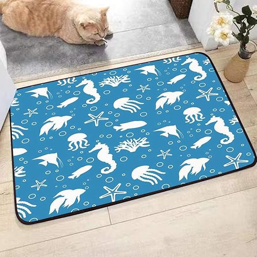 Alfombrillas de baño,Decoración Animal, Mezcla de Caballitos de Mar