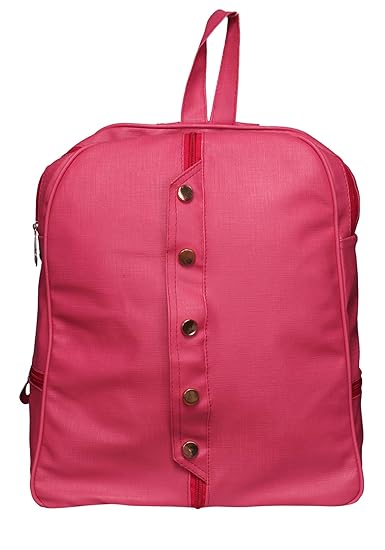 Tip Top Fashion Women Backpack with Beautiful Pink Color PU Material