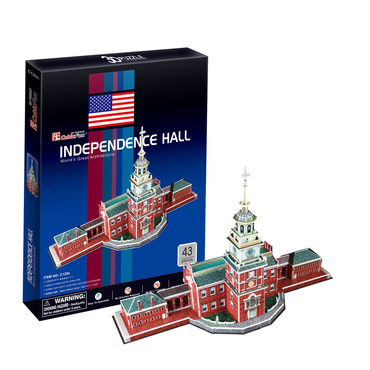 CubicFun 3D Puzzle C-Series The Independence Hall - Philadelphia