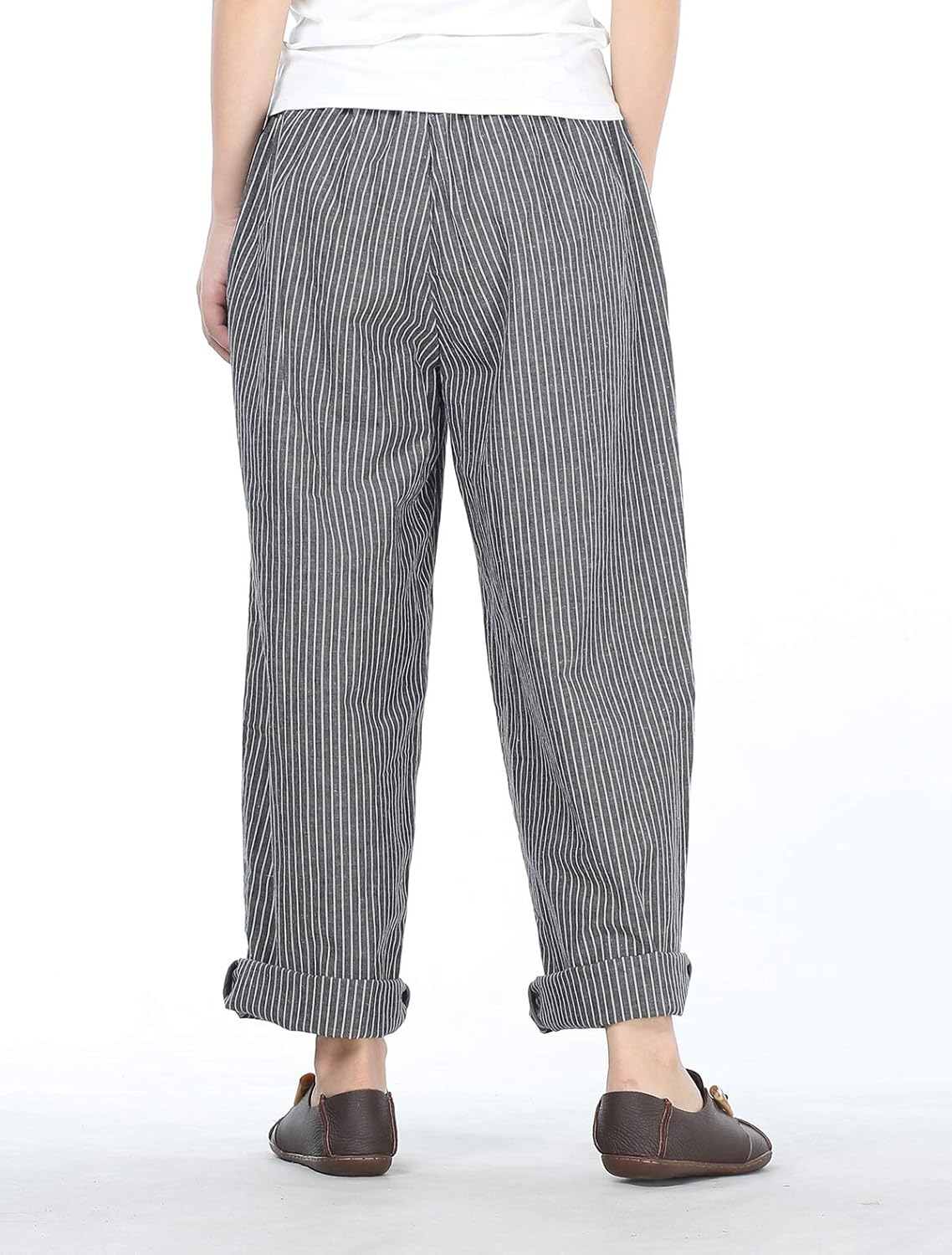 Mordenmiss Women's Casual Cotton Linen Pant w/Unique Pockets: Clothing