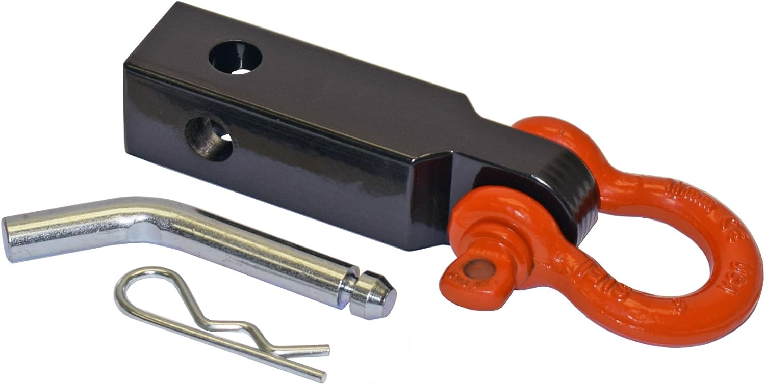 Rigid Hitch Enhanced Tow Strap Shackle Mount (TSM125D) for 11/4" Receivers Made