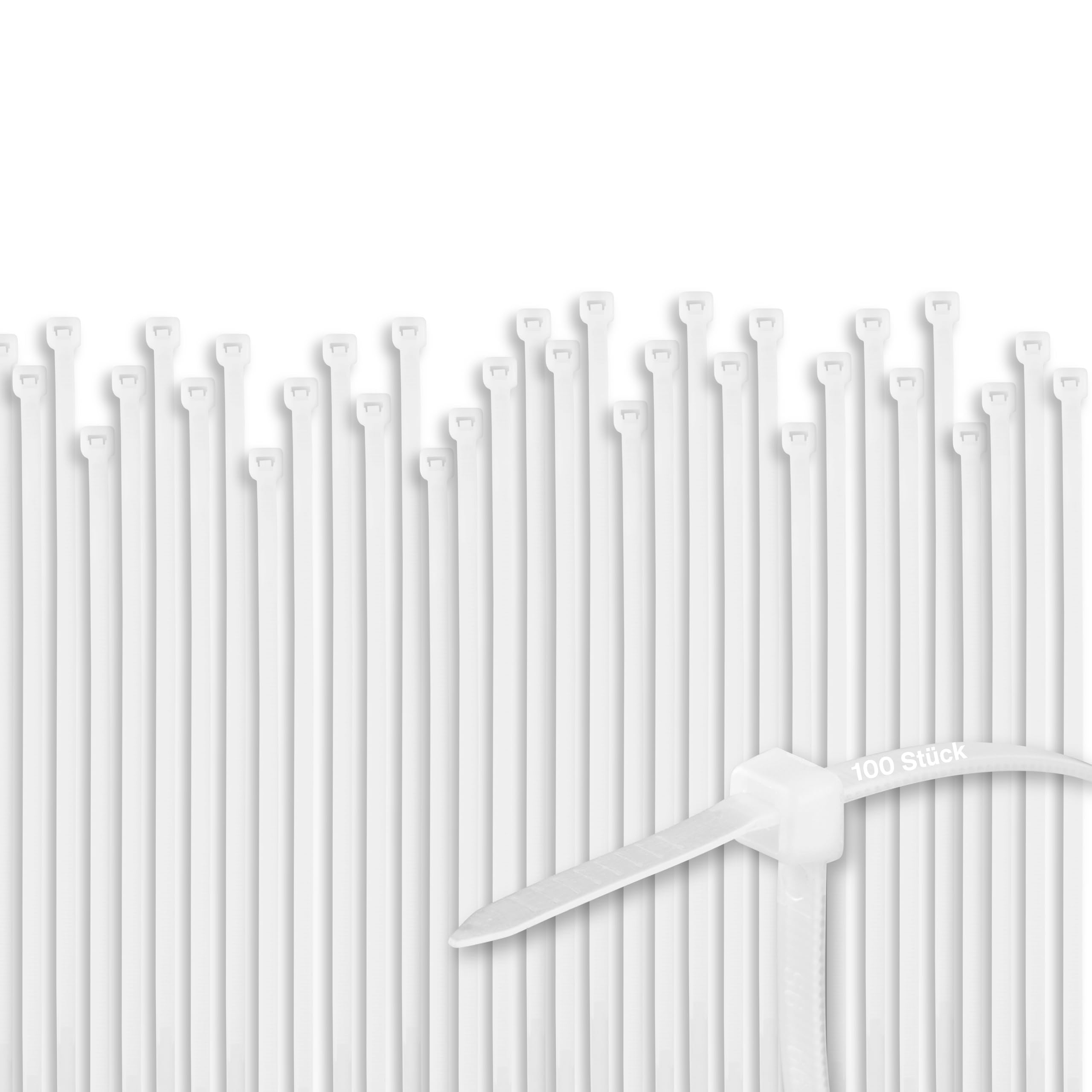 REV Ritter 0508271555 Cable Ties 300 x 4.8 mm Set of 100 White