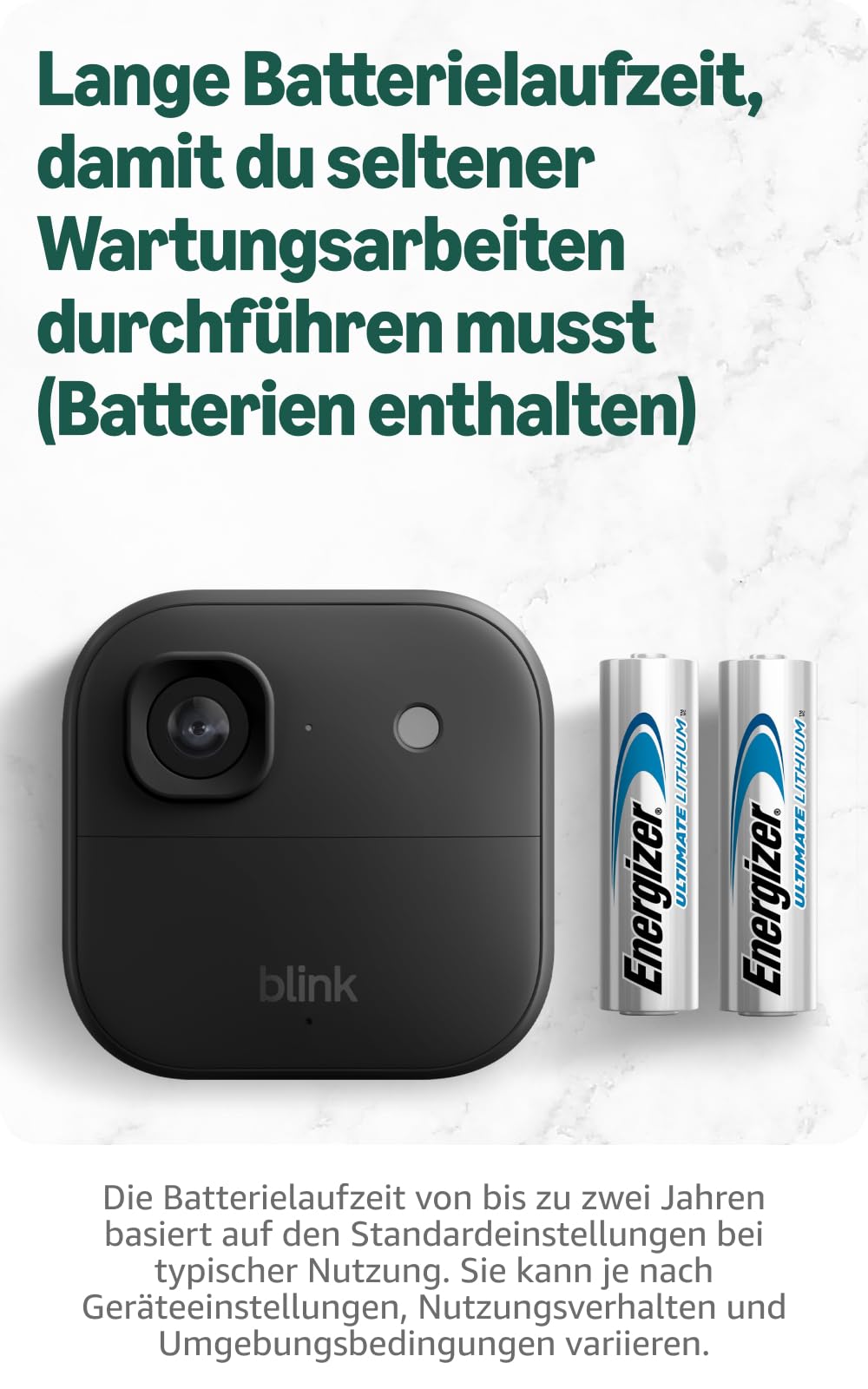 Blink Außenkamera 2K+ (neueste Generation) – Kabellose, intelligente Sicherheitskamera, 2K-Videoauflösung, verbesserte Audioqualität, bis zu zwei Jahre Batterielaufzeit – Zusatzkamera, Schwarz 6