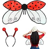 Fairy Wings Adult Women Halloween Fairy Costume for Women Accessories Butterfly Ladybug Bee Cosplay Fairy Costume Angel Wings