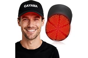 CAYAMA Red Light Hair Growth Cap, Red Light Therapy for Hair Growth, 528 LEDs, 4 Modes & 3 Levels, Portable Rechargeable Hair Care Cap with 5000mAh Remote for Men & Women