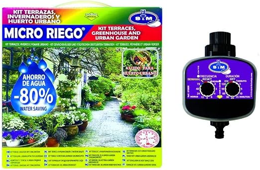 Saneaplast Kit de Iniciación al riego por Goteo con Programador ...