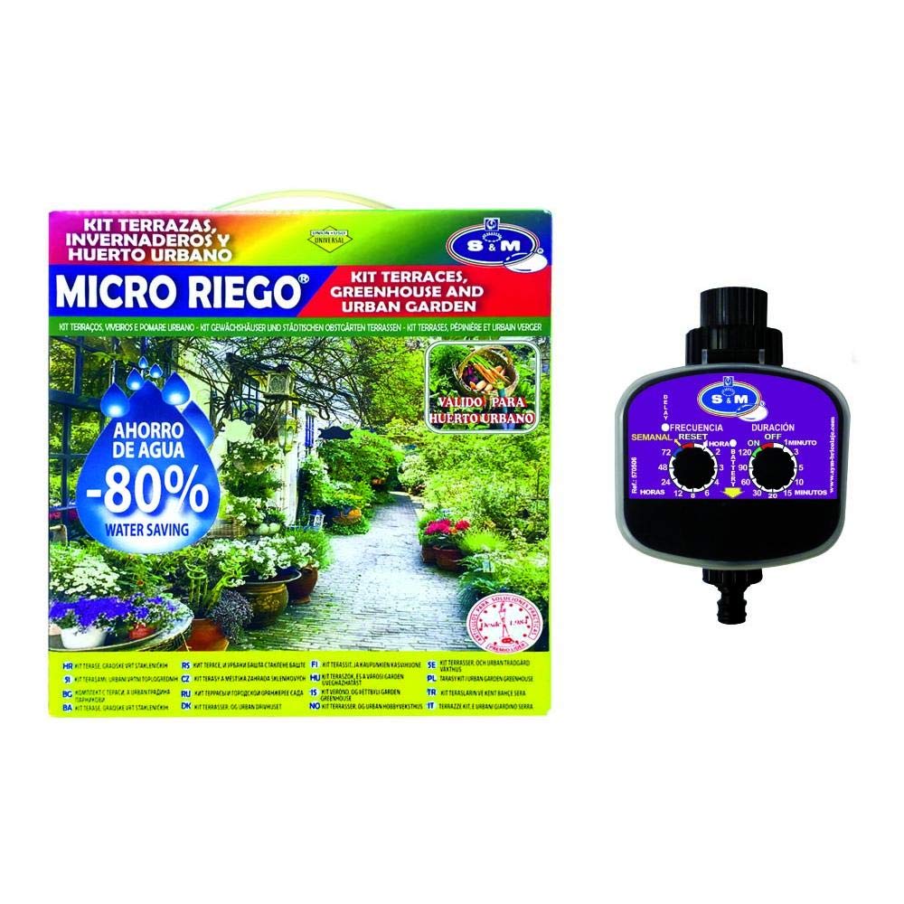 Saneaplast Kit de Iniciación al riego por Goteo con Programador ...