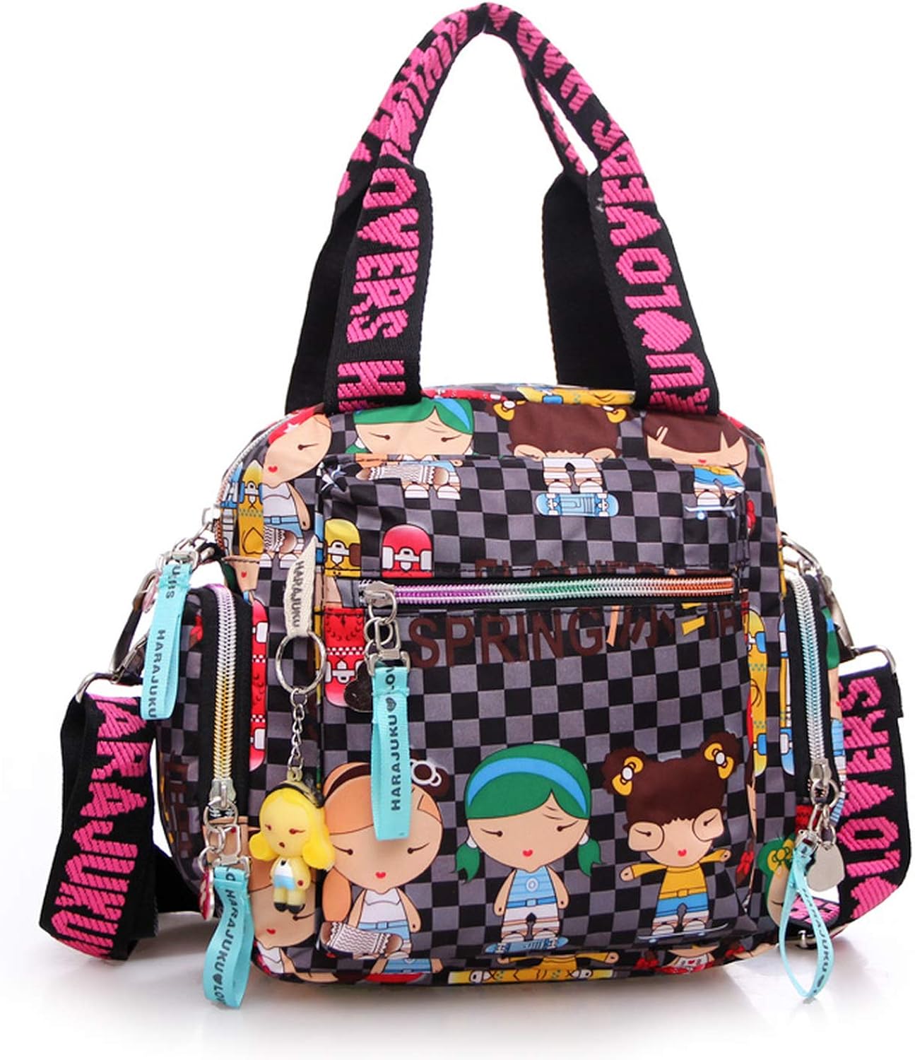 GUOSYE Women's Harajuku Doll Handbag, Ladies Shoulder Bag，Mom Bag, Makeup Bag, Great Gift for little girl school bag