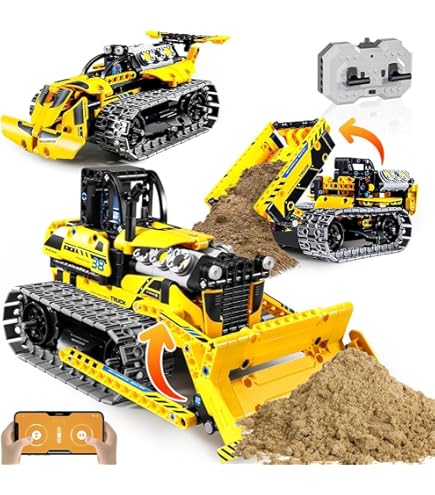 Excavadora Radiocontrol Erector By Meccano Bulldozer Kit De