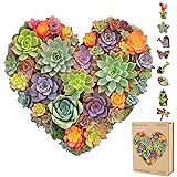 Succulent Plants Wooden Puzzles for Adults, Jigsaw