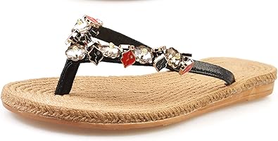 women's embellished flip flops