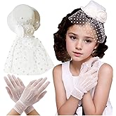 2 Pcs Girls Tea Party Fascinators Derby Hat Mini Tea Party Hats Small Church Hat Set for Women Girls Kentucky Wedding Halloween