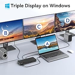 MOKiN Thunderbolt 4 Dock - 16 Ports, Laptop Docking