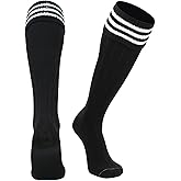 Euro Style 3 Stripe Soccer Socks With Fold Down Top