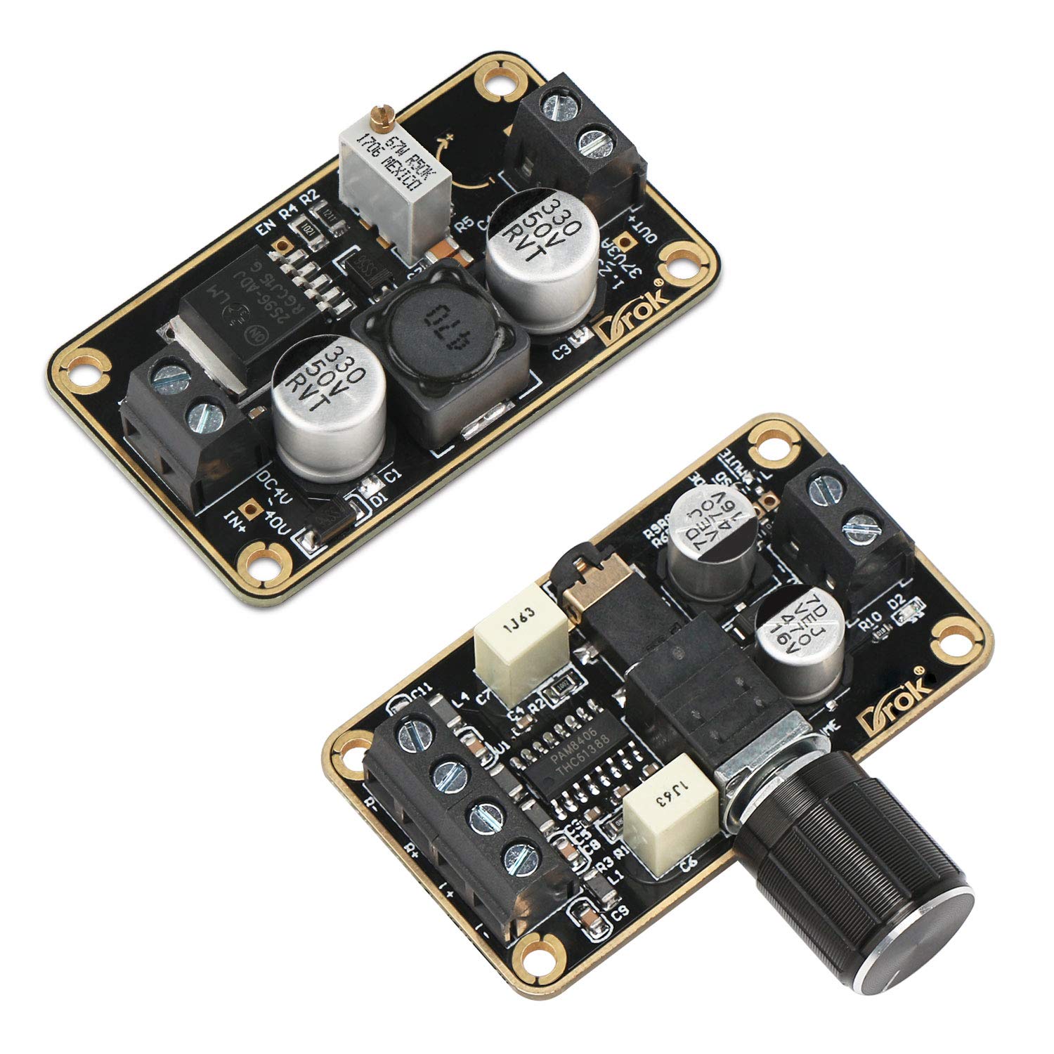 Buy 5v Audio Amplifier, DROK 5W+5W Stereo Amplifier Class D Digital ...