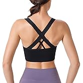 WIRIST Sports Bra, Workout Tops for Women, Medium Impact Strappy Padded Sports Bras for Women High Support