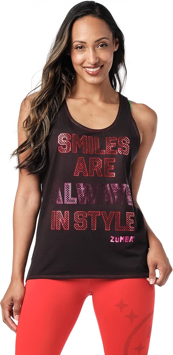 Zumba Women's Plus Size Black Loose Tank Amazon.sg Fashion