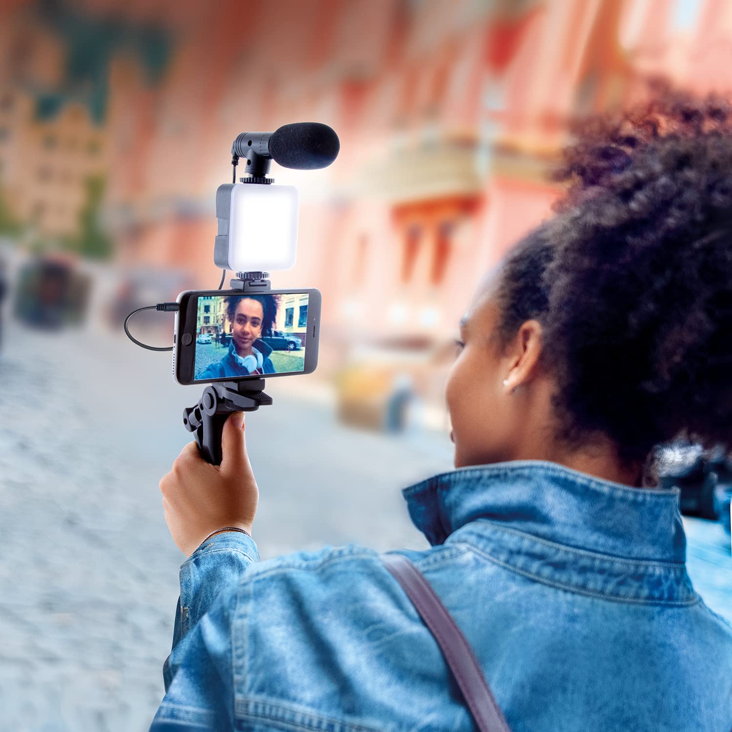 Canal Toys New Studio Creator Podcast & Vlogging Kit – Record Your own podcasts and Vlogs Like Your Favorite influencers! Fold-up Tripod, LED Light & Microphone. Ages 8+