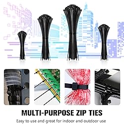 Cable Zip Ties,400 Pack Black Assorted Sizes