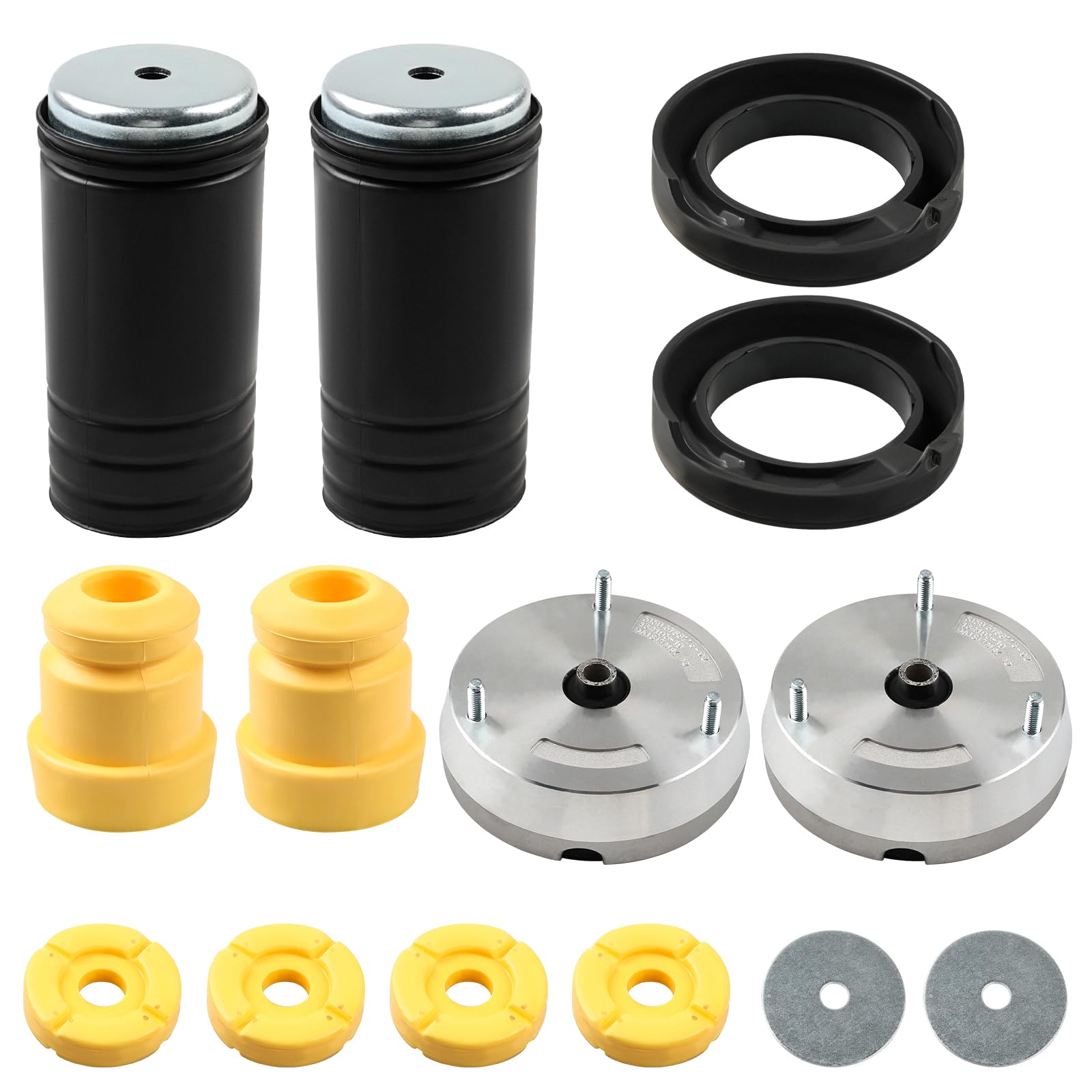 Photo 1 of JDMON Front Upper Lower Shock Absorber Mount and Bump Stops Kit Replacement for BMW X5 X6 2007-2009 Replaces 31336788776, 31336774738, 31336776391, 31336857001, 31336776390
