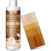 Wood Stain, 8.5oz/250ml Water Based Wood Stain for Indoor and Outdoor Furniture, Cabinet, Door, Trim and More - Fast Drying, Low Odor＆Non-Toxic, Easy to Apply, Multiple Finishes (Golden Oak)