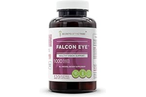 Secrets of the Tribe Falcon Eye 120 Capsules, 1000 mg, Bilberry, Eyebright, Ginkgo, Green Tea, Carrot, Grape. Healthy Vision Support (120 Capsules)