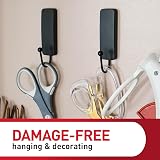 Command Decorative Hook Matte Black Indoor with 2 Strips, 1 Hook view 4