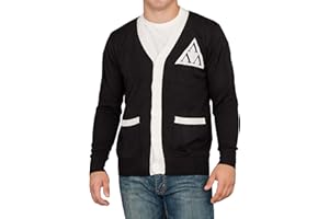 Revenge of the Nerds Tri Lambda Black with White Mens Costume Cardigan Sweater Halloween Costume Cosplay