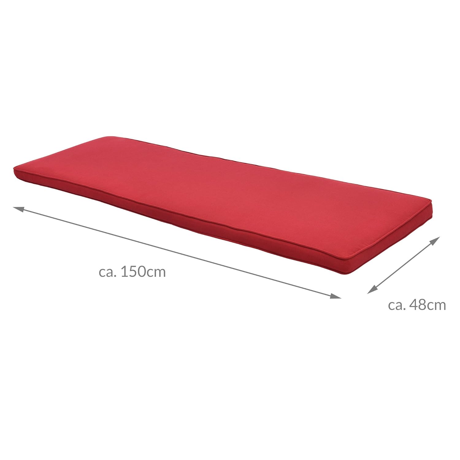 Beautissu Coussin Banc Banquette Loft BK 150x48x5 cm ...