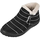 Hxlber Ankle Boots for Women,Warm Fur Lining Comfortable Lightweight Non Slip,Womens Winter Snow Boots for Women
