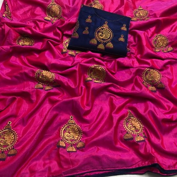 Women's Sana Silk Saree With Blouse Piece