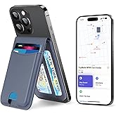 TopMade for MagSafe Wallet, Works with Apple Find My, Strongest Magnetic Phone Wallet for iPhone 17/16/15/14/13/12 Series, Magnetic Card Holder with Adjustable Stand, ID Window, 6 Cards Holder, Blue