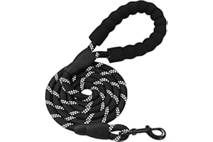 PETESCORT Strong Heavy Duty Dog Leash for Large Dogs with Padded Handle - 6FT,10FT,15FT,30FT,50FT Long Dog Leads, Durable Pet