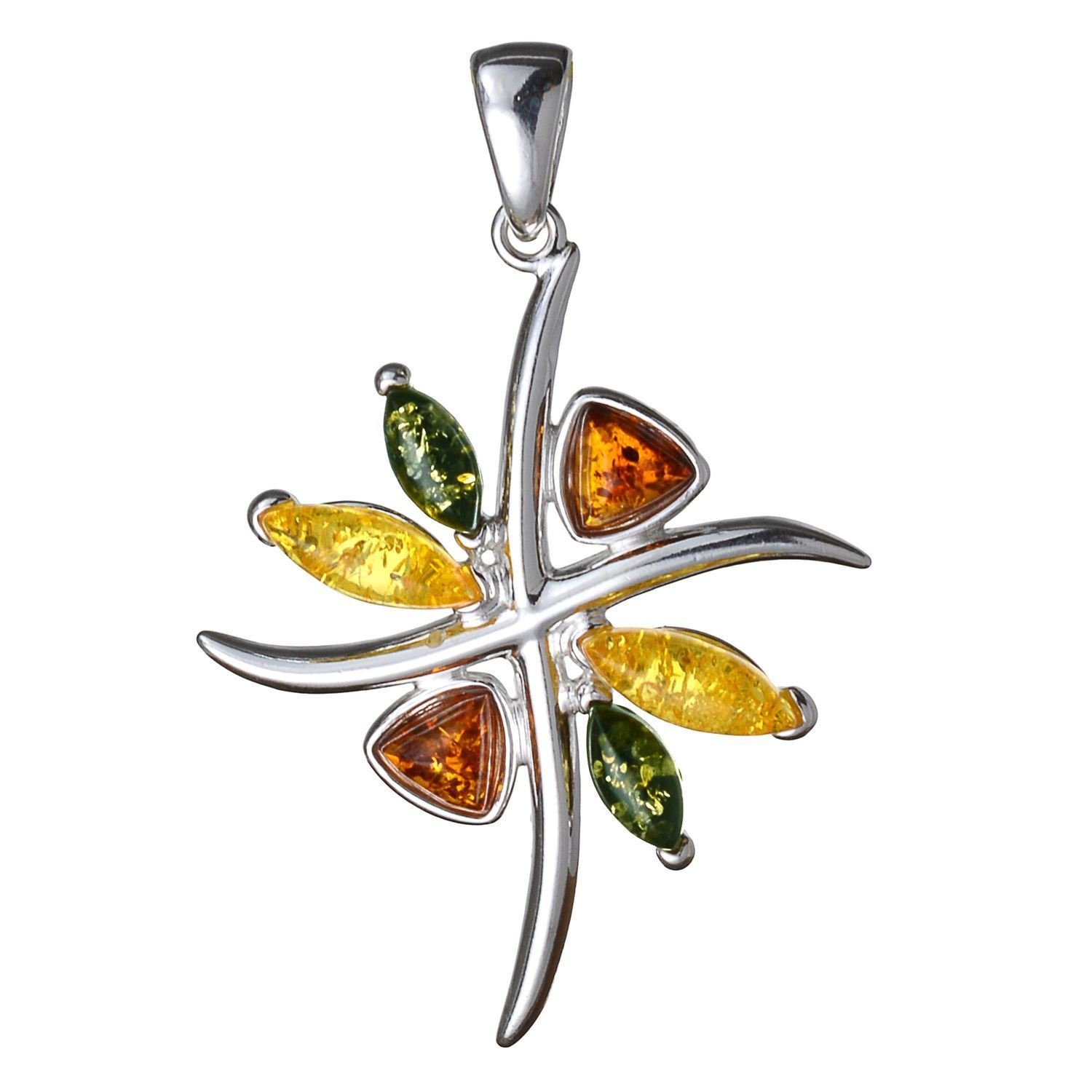 Sterling Silver and Baltic Amber Pendant "Evelyn"