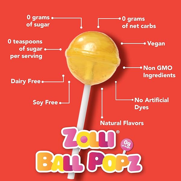 ZOLLIPOPS THE CLEAN TEETH POPS, ANTI CAVITY LOLLIPOPS, BALL POPZ, 5.2 OZ (PACKAGING MAY VARY)