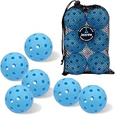 AILANFEI Pickleball Balls 6 Pack | 12 Pack- 40 Holes Outdoor Pickleball with Bag, Perfectly Balanced, High Bounce, Crack-Resistance，USAPA Standard - Multiple Colors