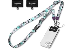 Icycay Phone Lanyard Crossbody, Dog Paw Cell Phone Lanyard for Around The Neck Adjustable Phone Strap, Anti Theft Cute Lanyard for iPhone Case ID Holder Keys Phone Accessories Travel Essential