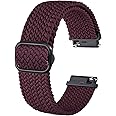 BISONSTRAP Nylon Watch Bands, Adjustable Braided Loop Straps for Men and Women, 16mm 18mm 19mm 20mm 22mm for Choice