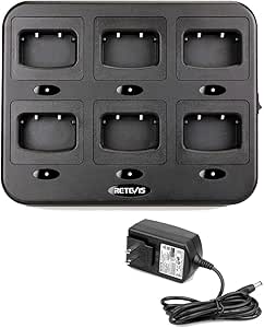 Retevis H-777 Six-Way Charger Multi Unit Walkie Talkie Charger for H-777 Baofeng BF-888S Arcshell AR-5 (Not for H-777S) Two Way Radio and Battery (1 Pack)