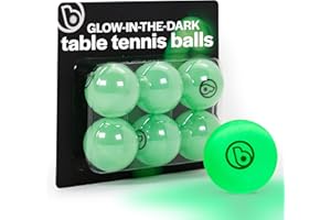 Brightz Glow in The Dark Ping Pong Balls, 6-Pack - Green Colored Neon Ping Pong Balls - Official Size & Weight 40mm Table Tennis Balls - Durable High Performance - Next Level Fun