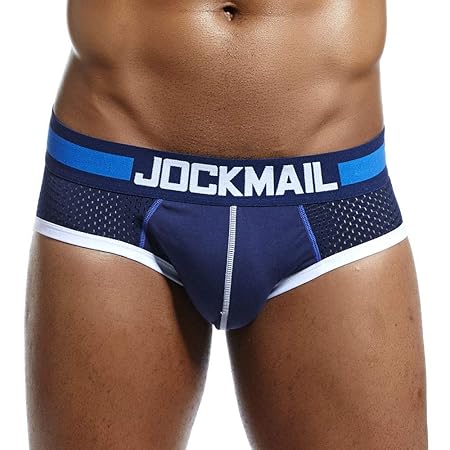 Yazidan Herren Sexy Unterwäsche Kurze Unterhose Gestreift Beutel Weich Mesh Slip Höschen Herren Baumwolle Klassisch Slips Bun