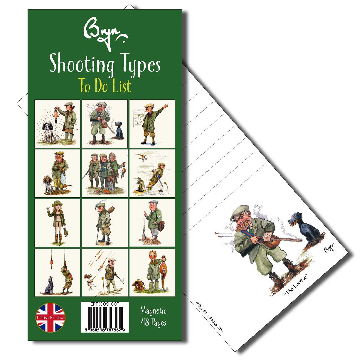 Bryn Parry To Do List Magnetic Notepad. Shooting Types