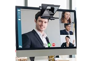 ILOKNZI 7.5 inch Portable Phone Teleprompter for Laptap and DSLR Cameras Used in Conjunction with Phone and DV, Video Recording Teleprompters with Remote Control