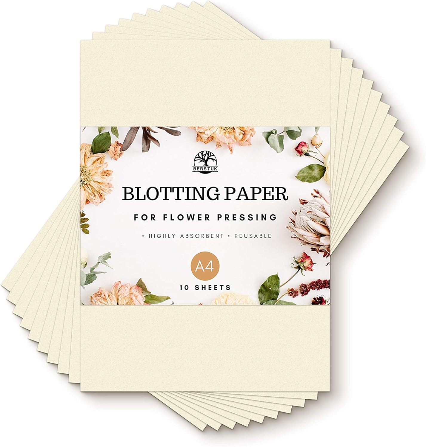 Berstuk Blotting Paper for Flower Pressing Large, A4 Size, 200gsm