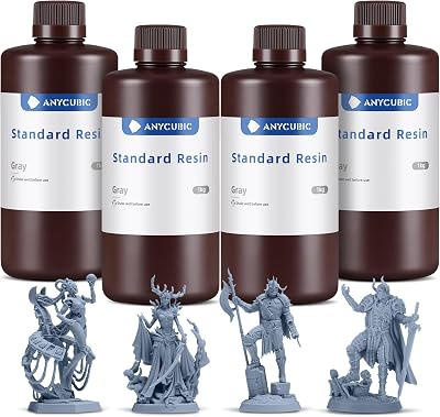 ANYCUBIC Standard 3D Printer Resin 405nm Grey 4kg for LCD 3D Printers