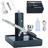 Cordless Airbrush kit with air Brush Holder Replaceable Battery Powered Portable handhold Mini air Brush Compressor for Barber,Nail,Cake,Miniature
